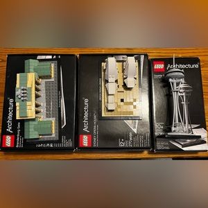 Lego architecture sets retired lot of 3 21003 - 21011 - 21012